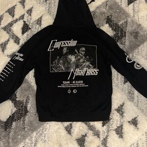 Confession vs night bass black concert hoodie